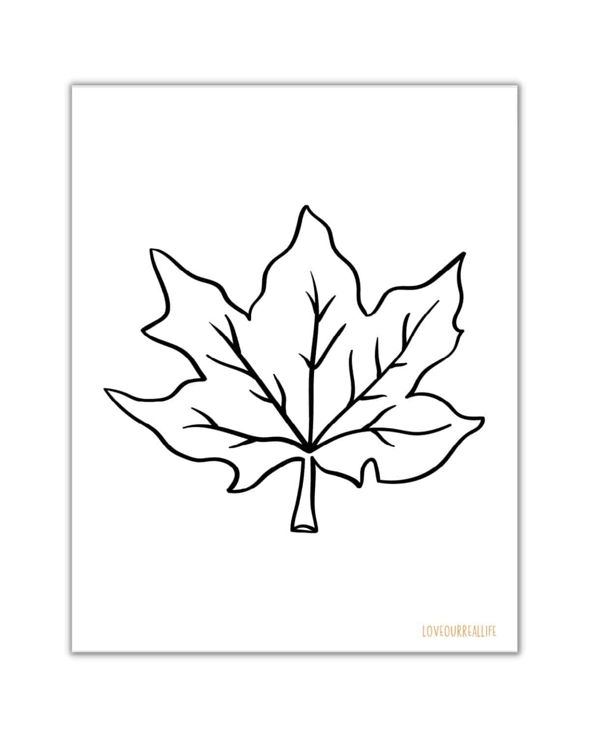 Fall Leaves Coloring Pages FREE Printable Leaf Templates Love Our Real Life