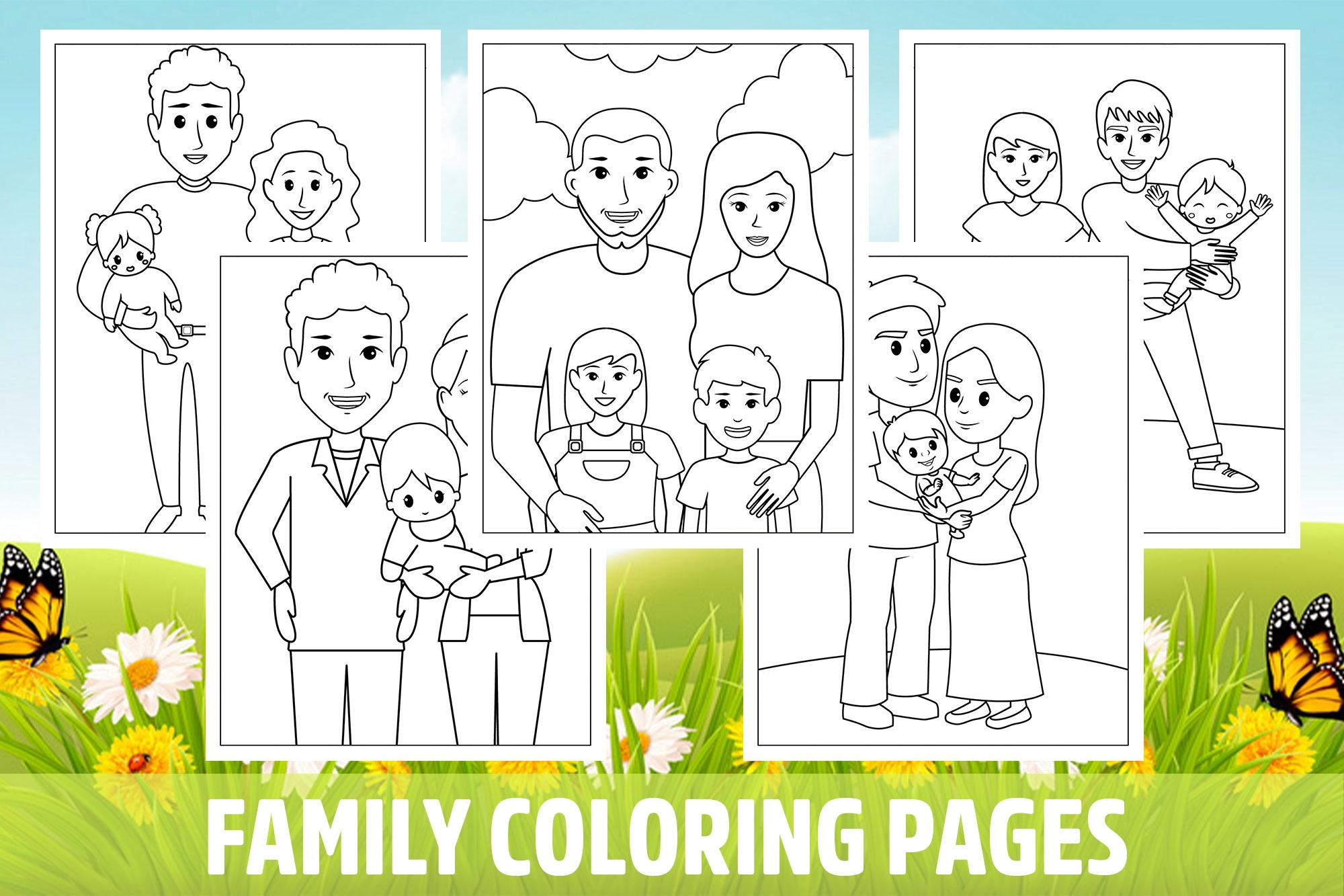 Family Coloring Pages For Kids Girls Boys Teens Birthday School Activity Made By Teachers