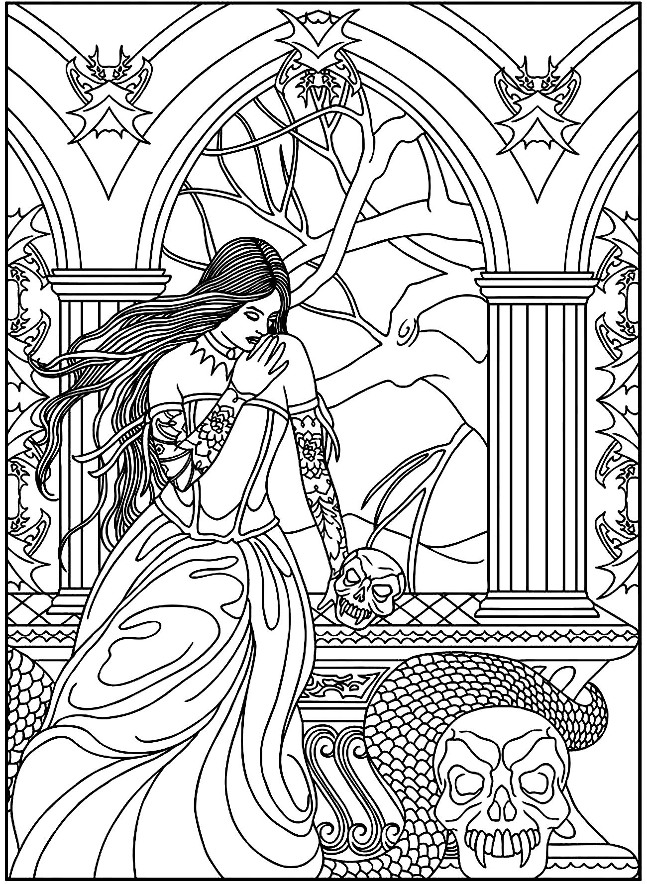 Free Coloring Pages Fantasy