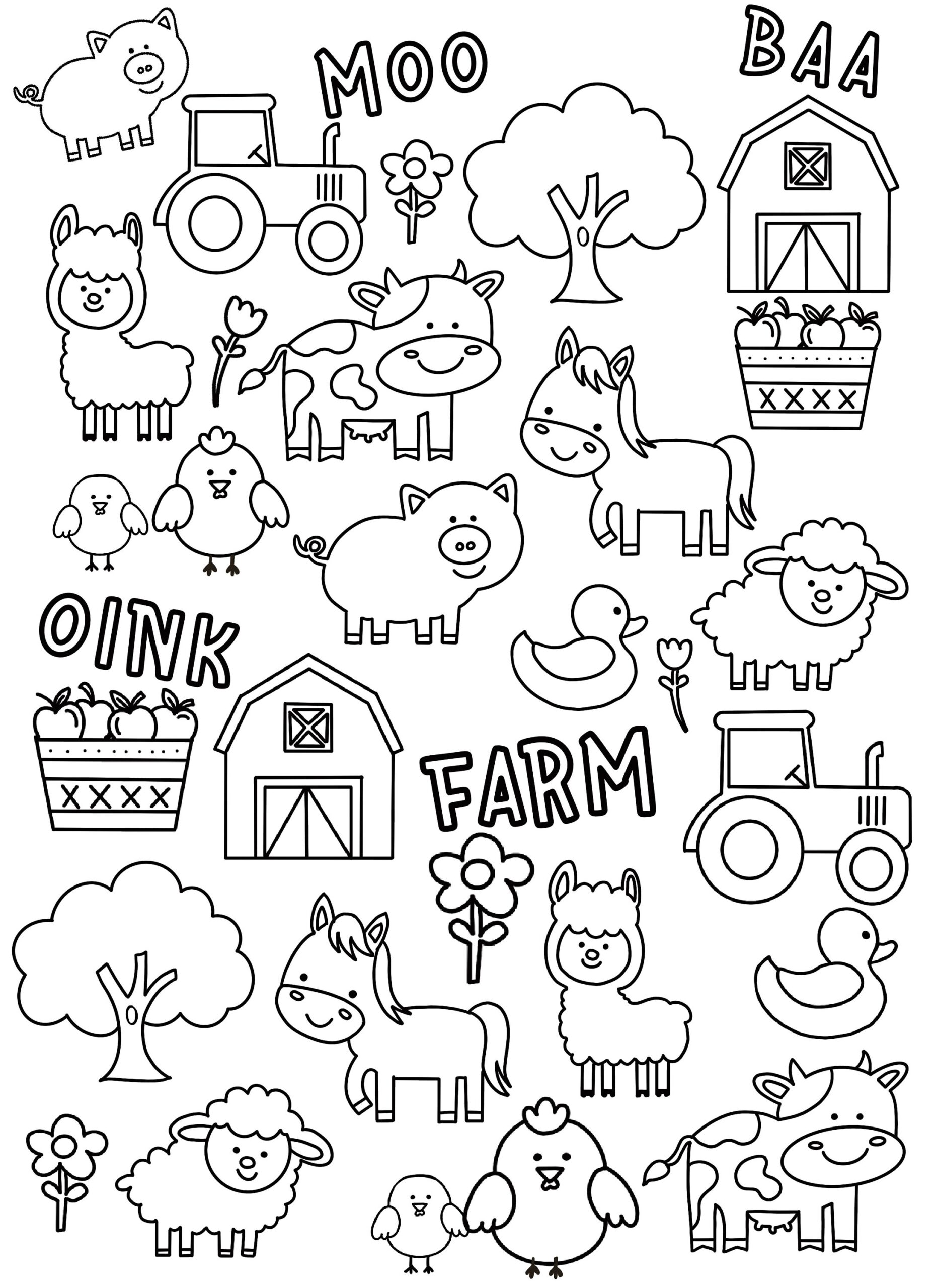 Coloring Pages Farm Animals Free