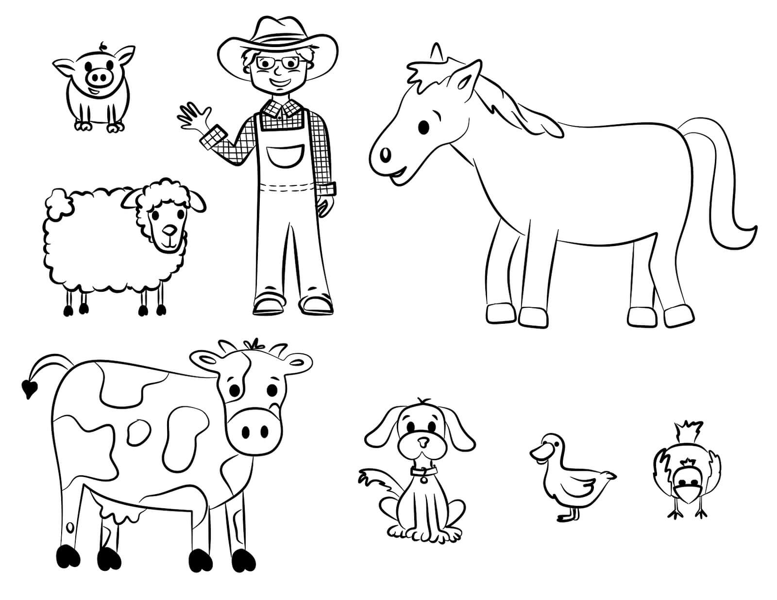 Free Printable Coloring Pages Of Farm Animals