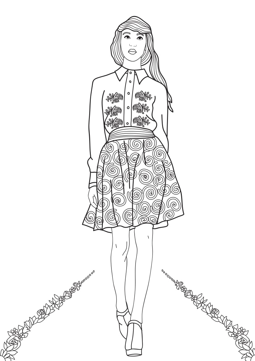 Fashion Show Coloring Pages For Adults