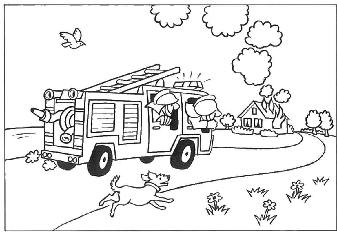 Fire Truck Coloring Pages Printable Coloring Pages FREE