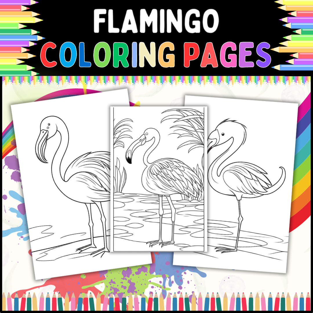 Flamingo Coloring Pages For Kids Easy Printable Flamingo Coloring Sheets