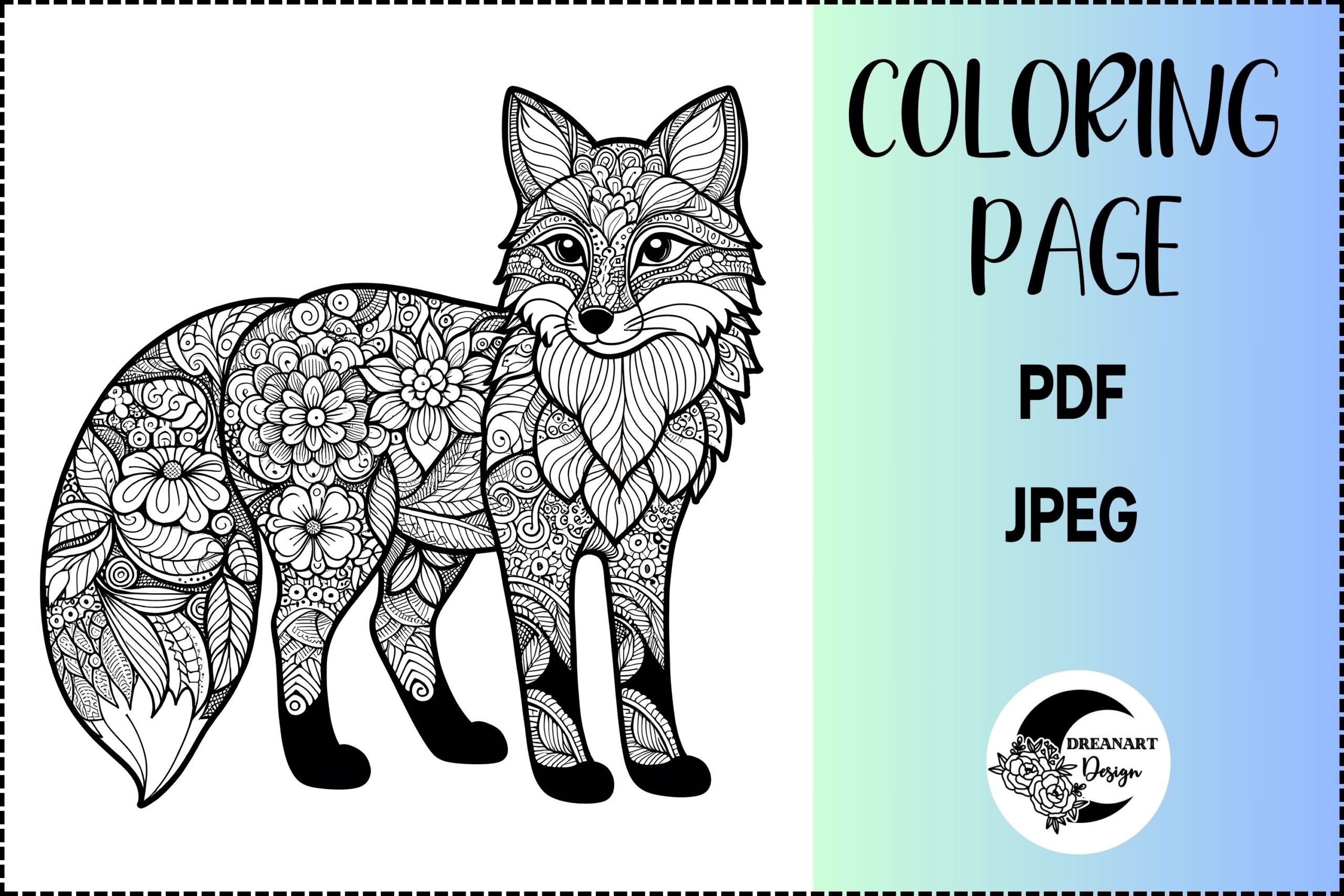 Free Fox Coloring Page