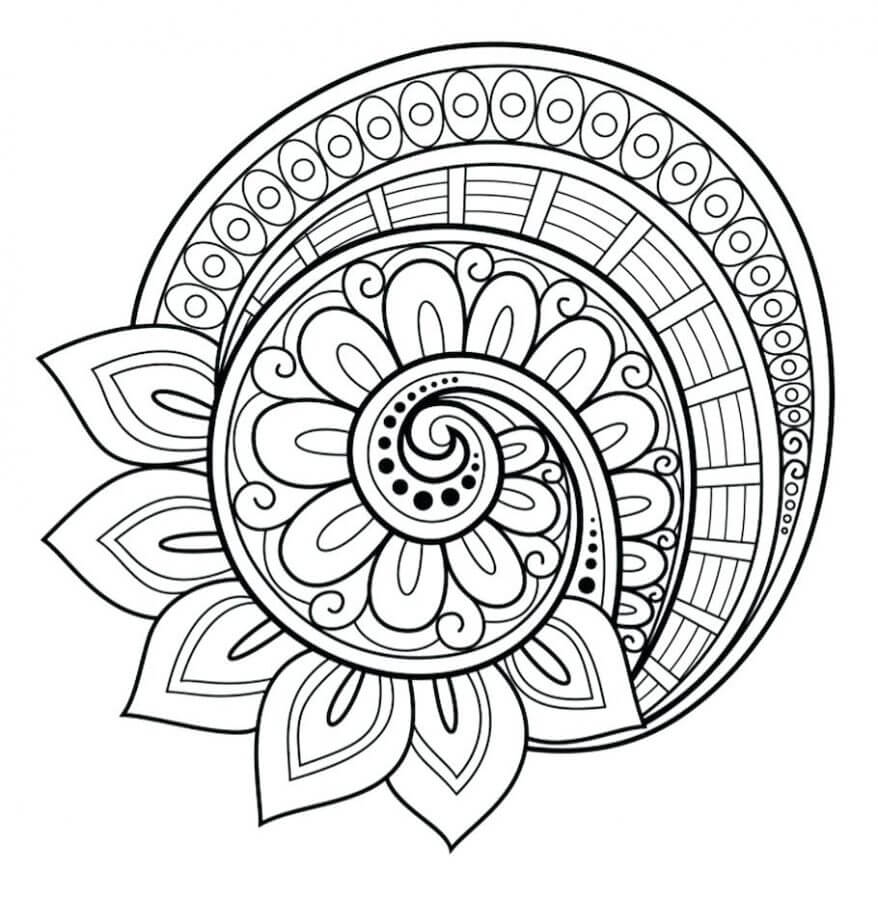 Free Coloring Pages For Adults Mandala