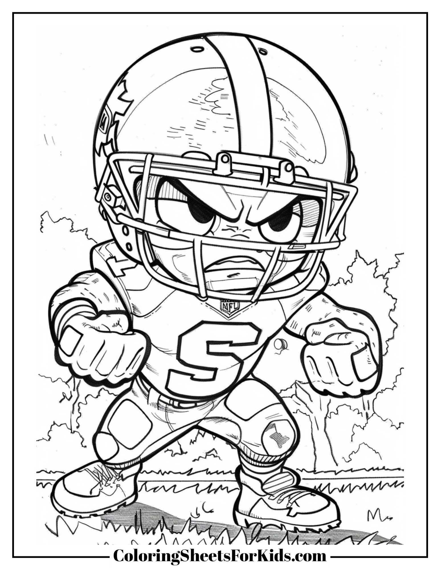Free Coloring Pages Football