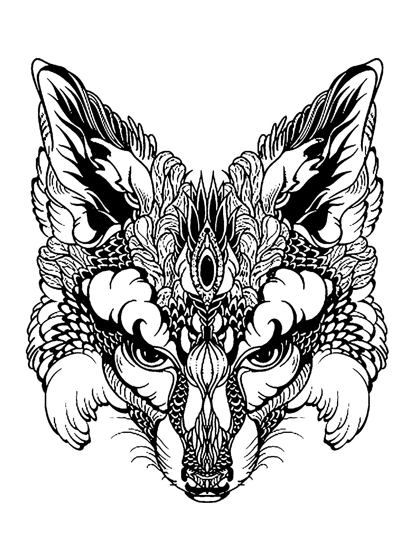 Fox Coloring Pages Printable Pdf