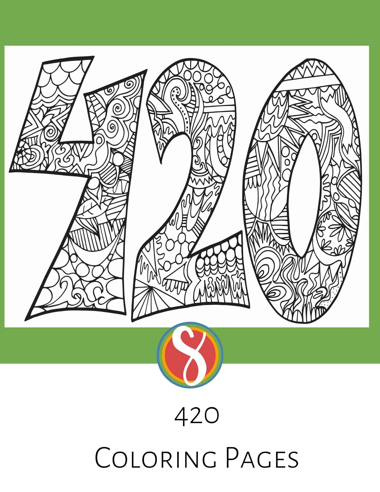 Free 420 Coloring Page Stevie Doodles