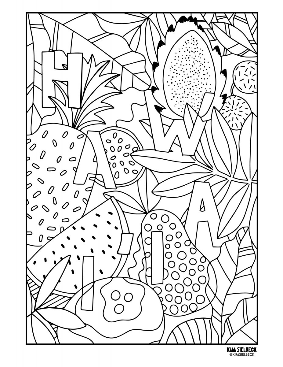 Free Adult Coloring Pages From Hawai i Artists and Our Magazine That You Can Print And Enjoy At Home