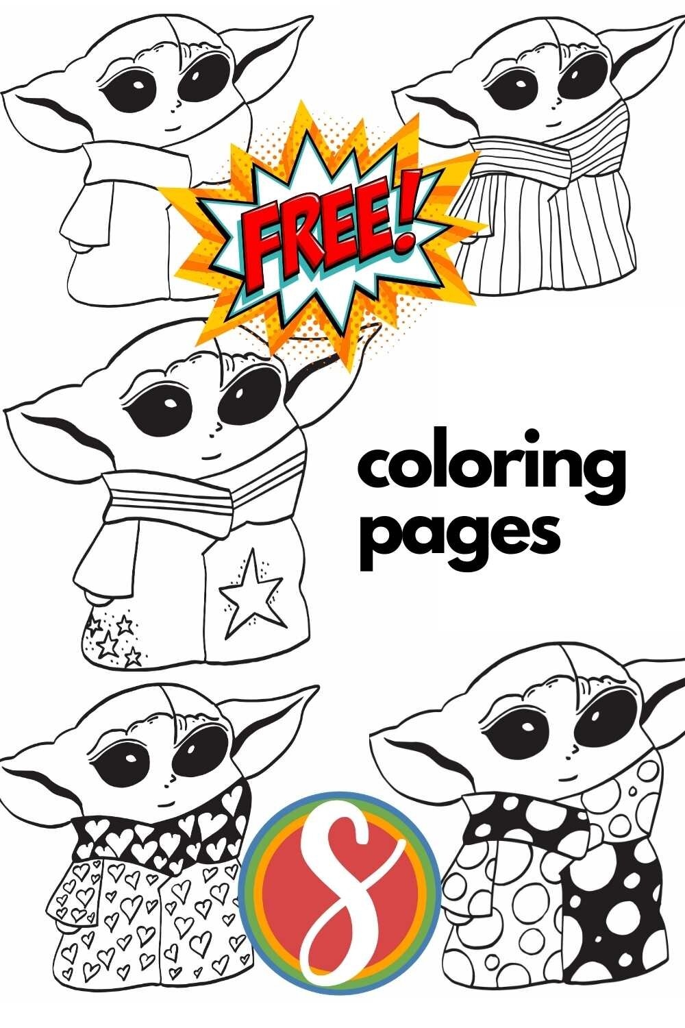 Baby Yoda Coloring Page Printable