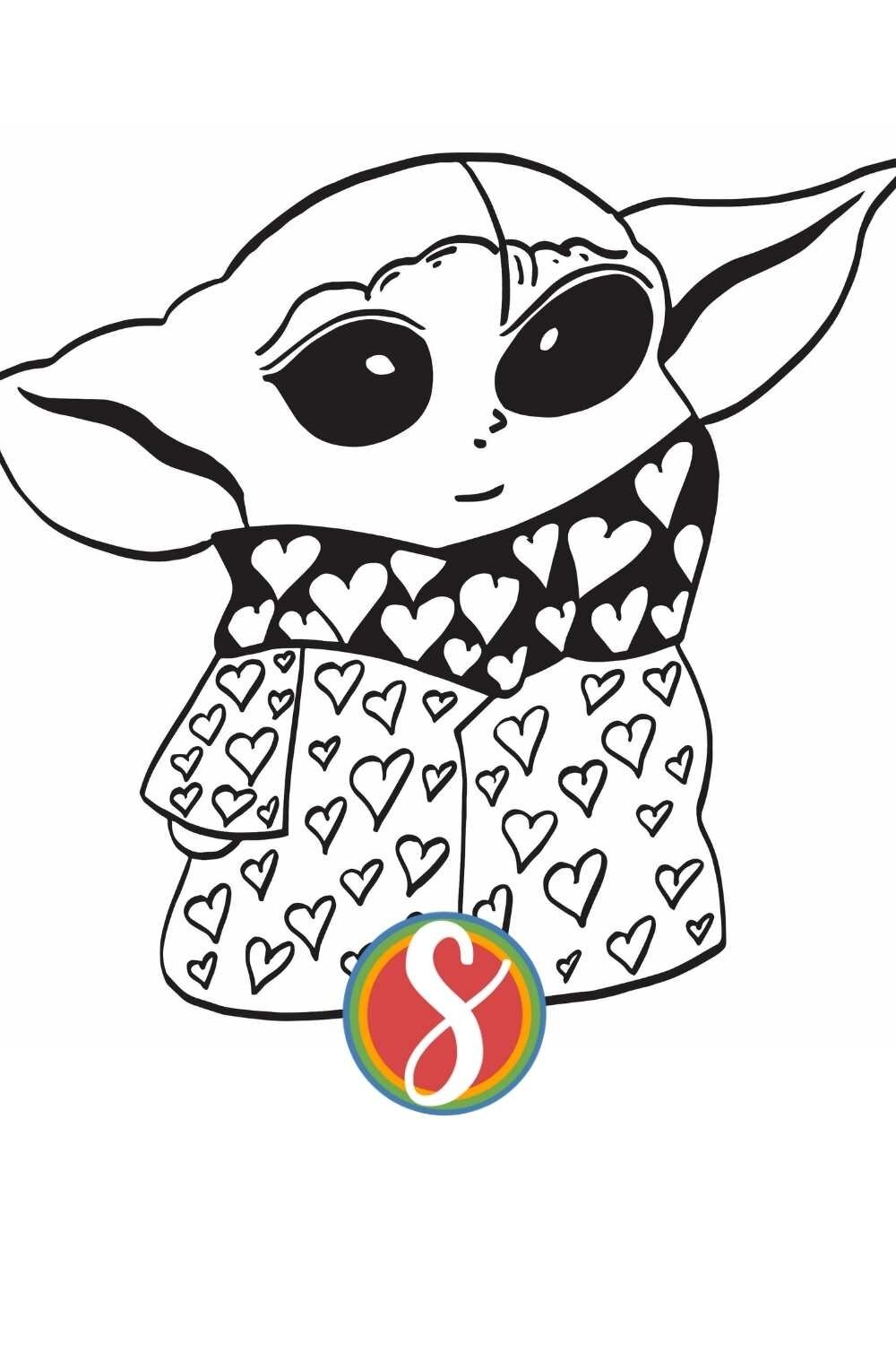 Free Baby Yoda Coloring Pages Grogu Stevie Doodles