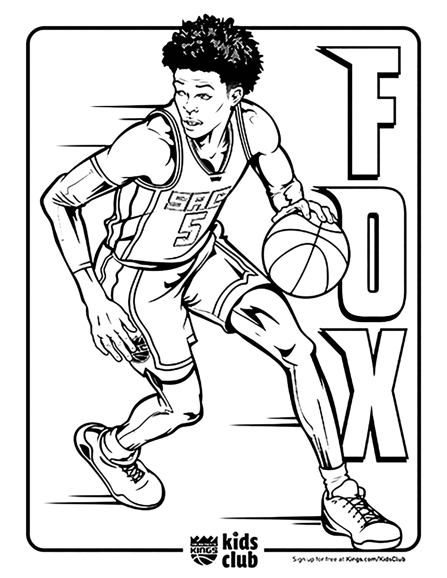 Basketball Coloring Page Free Printable