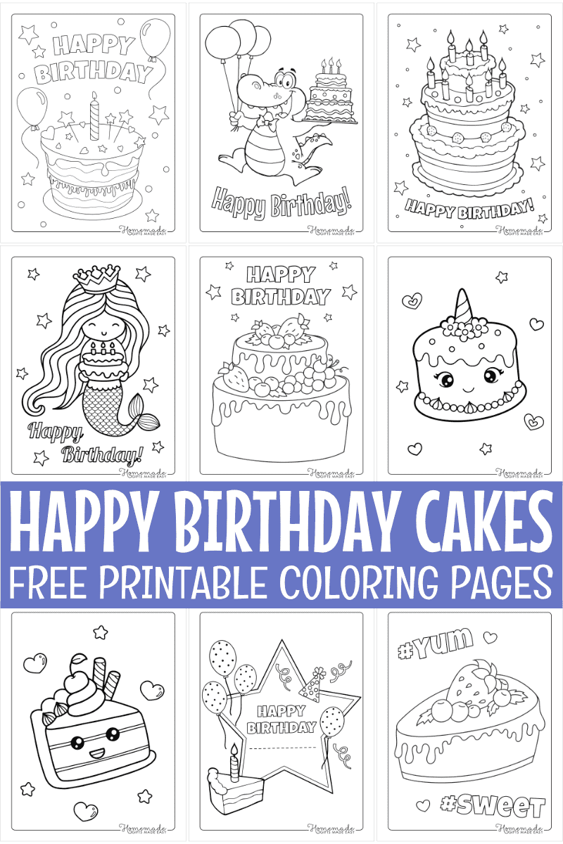Free Cake Coloring Pages