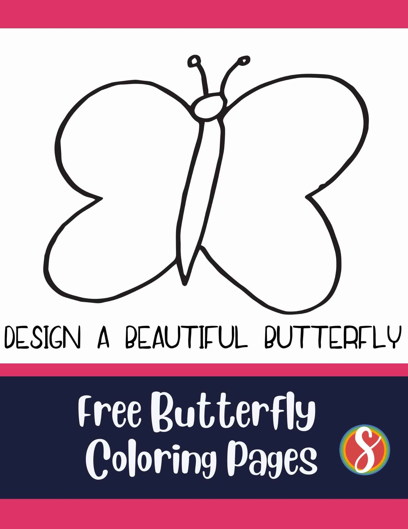 Free Butterfly Coloring Pages Stevie Doodles
