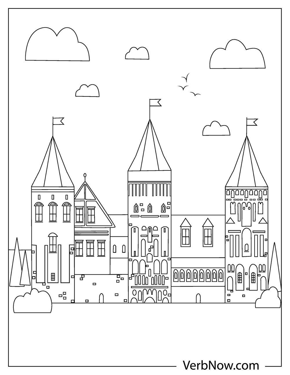 Castle Coloring Page Printable