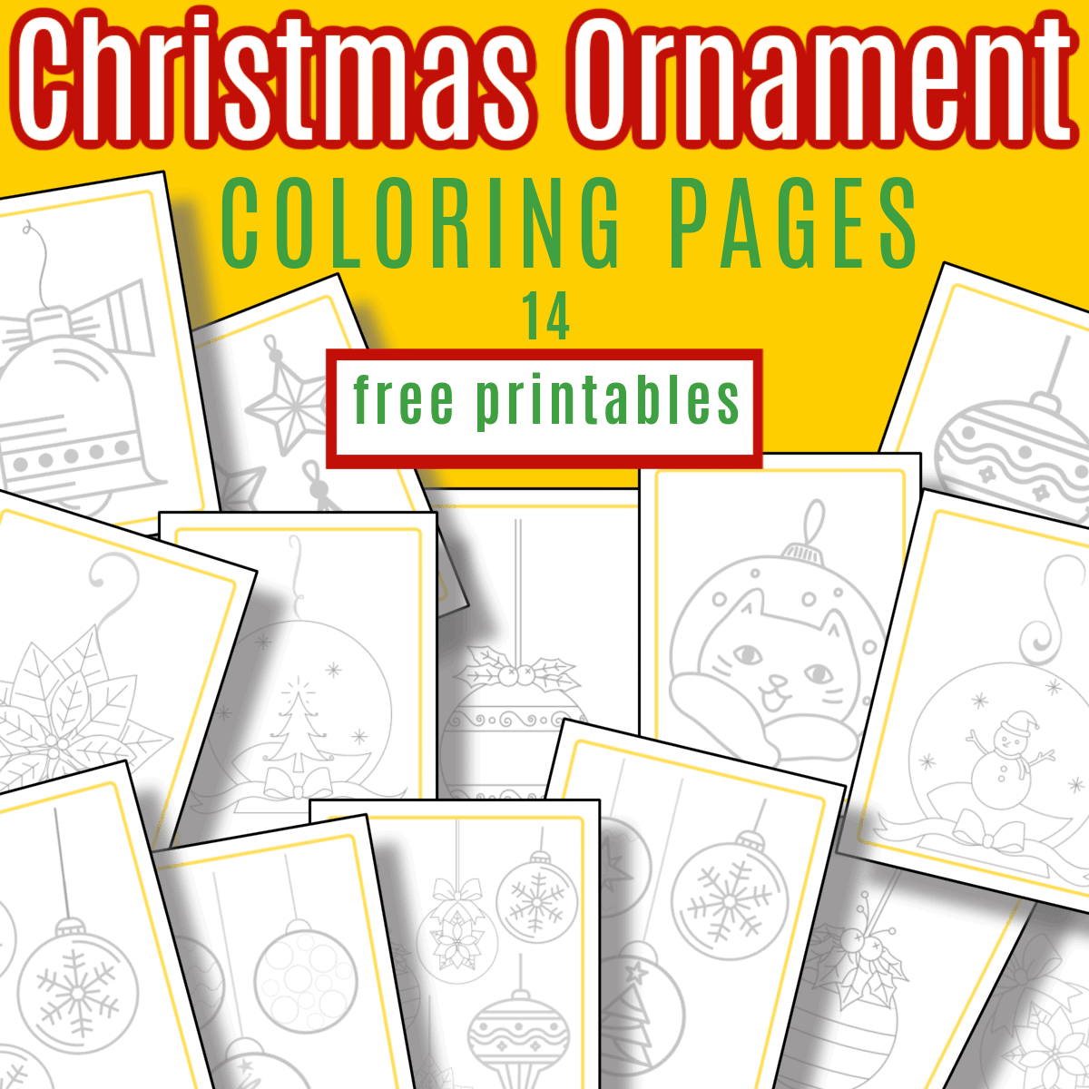 Printable Christmas Ornaments Coloring Pages