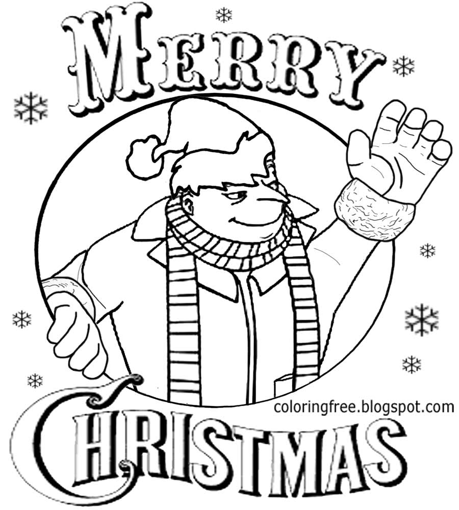 Free Coloring Pages Printable Pictures To Color Kids Drawing Ideas Cool Merry Christmas Minions Coloring Pages For Teenagers To Print