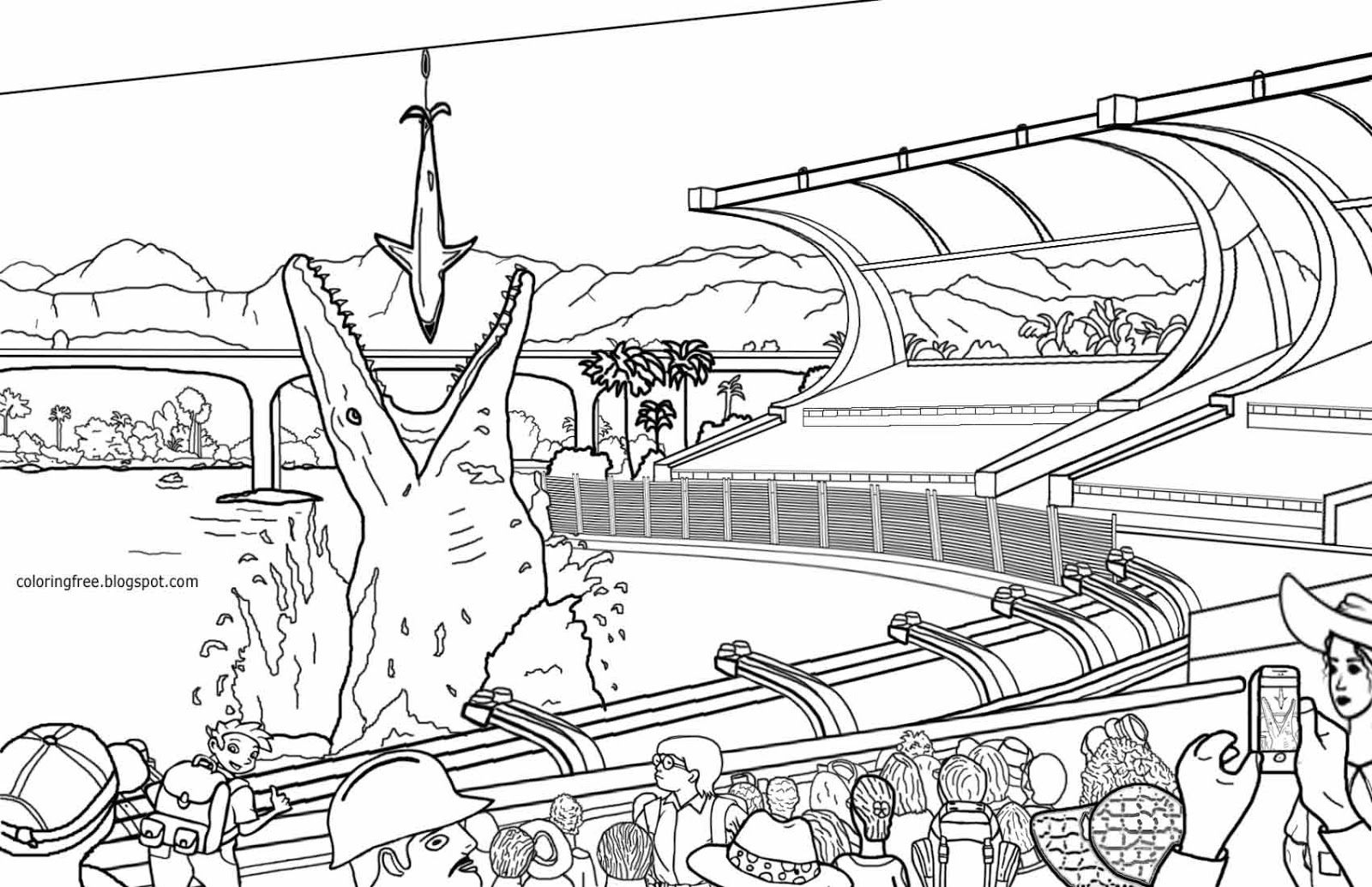 Jurassic World Coloring Pages Printable
