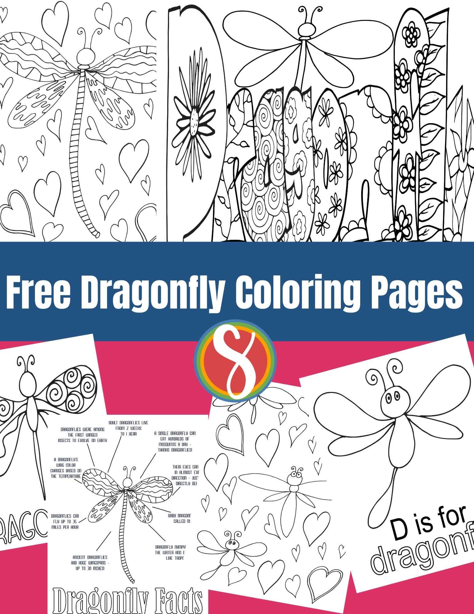 Dragonfly Coloring Pages Printable