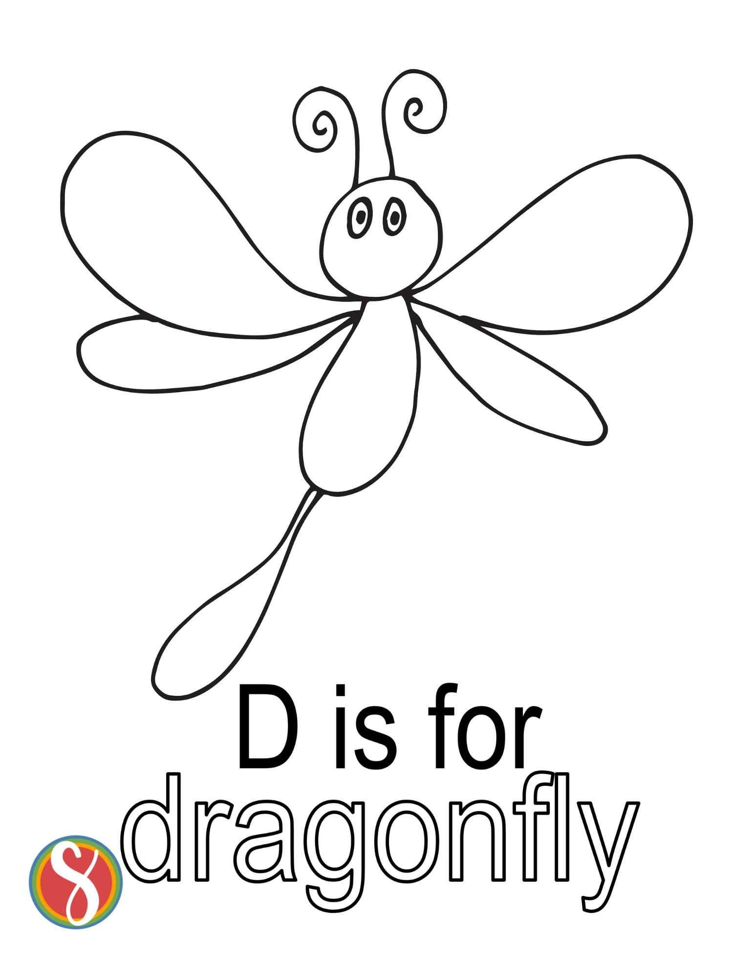 Printable Dragonfly Coloring Pages