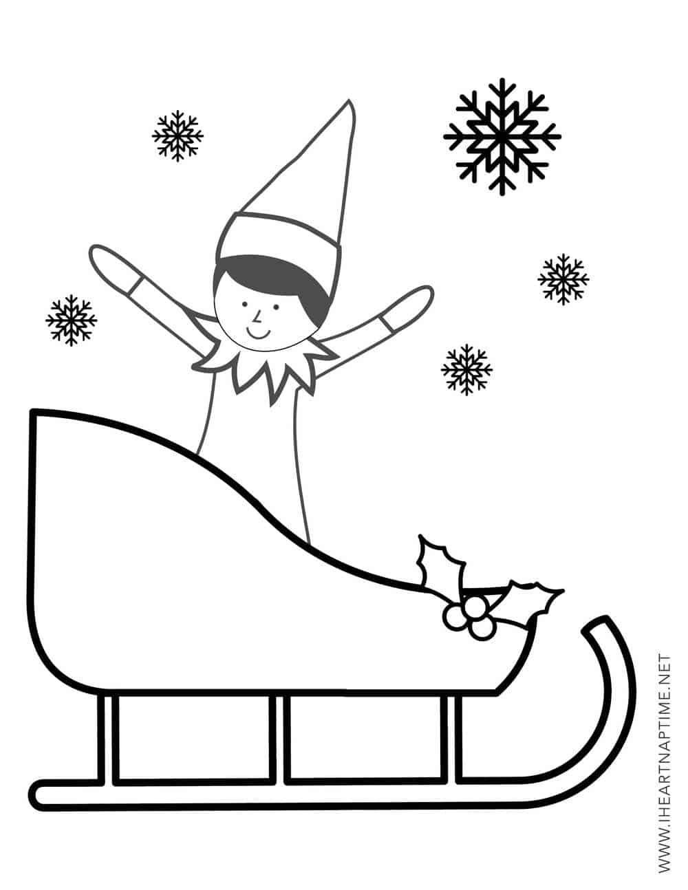 FREE Elf On The Shelf Coloring Pages The Inspiration Board