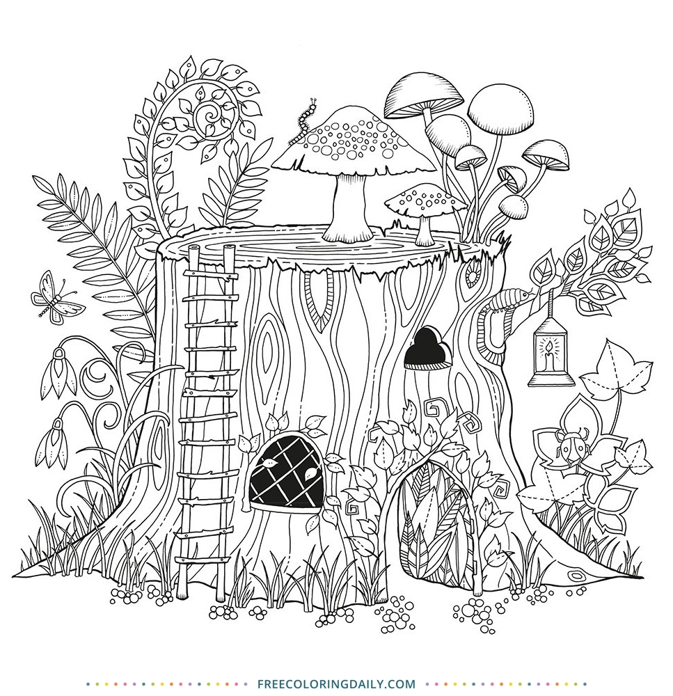 Free Coloring Pages Fairy