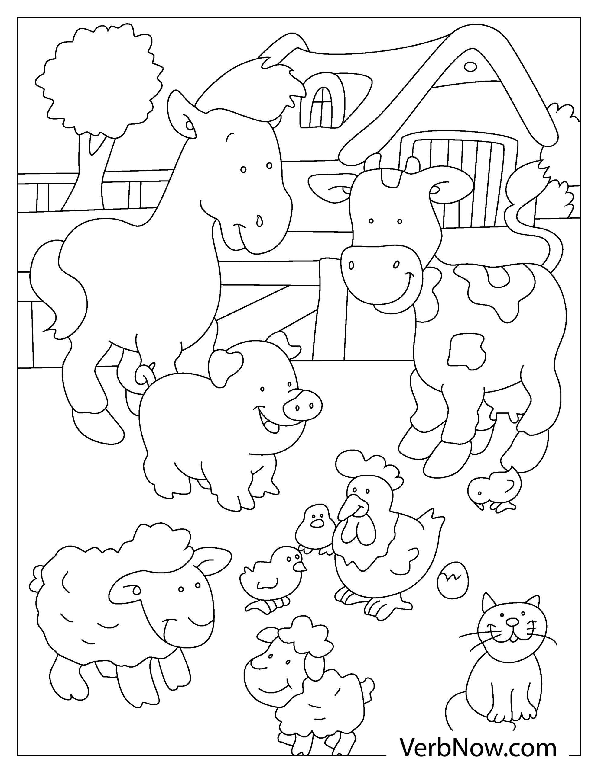 Farm Coloring Pages Free Printable