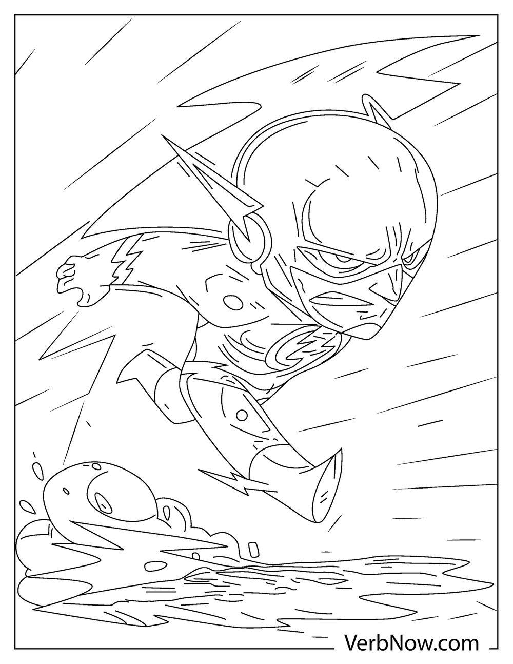 Free FLASH Coloring Pages For Download Printable PDF 
