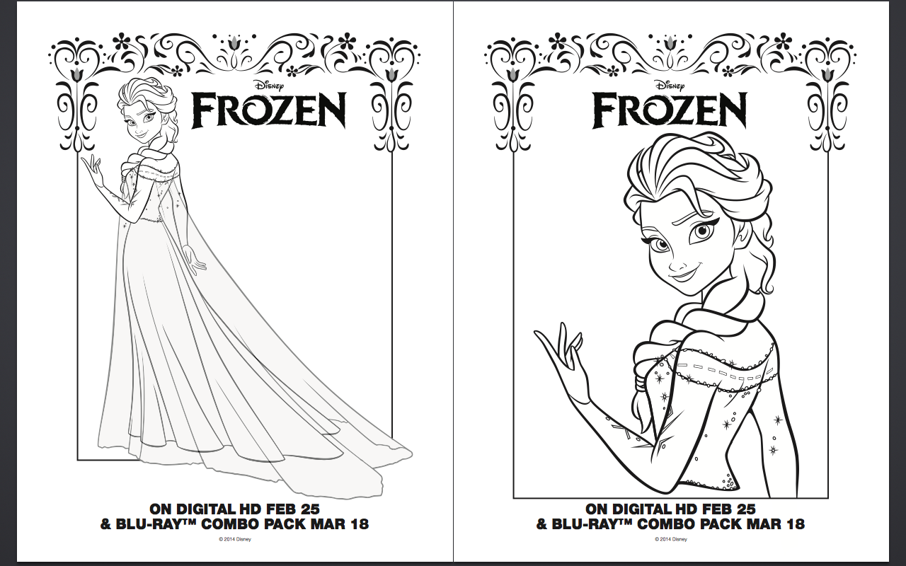 Elsa Coloring Page Free Printable