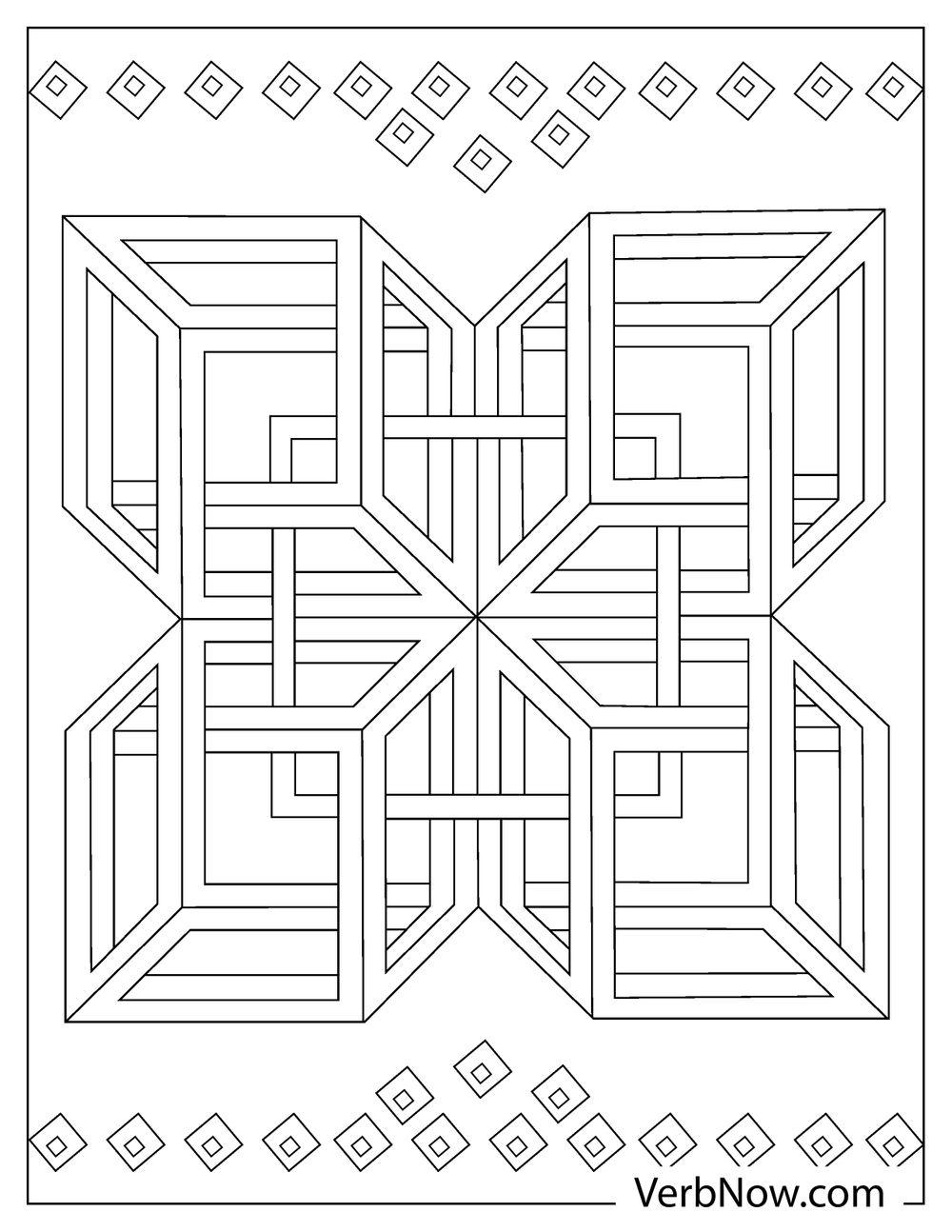 Geometric Printable Coloring Pages