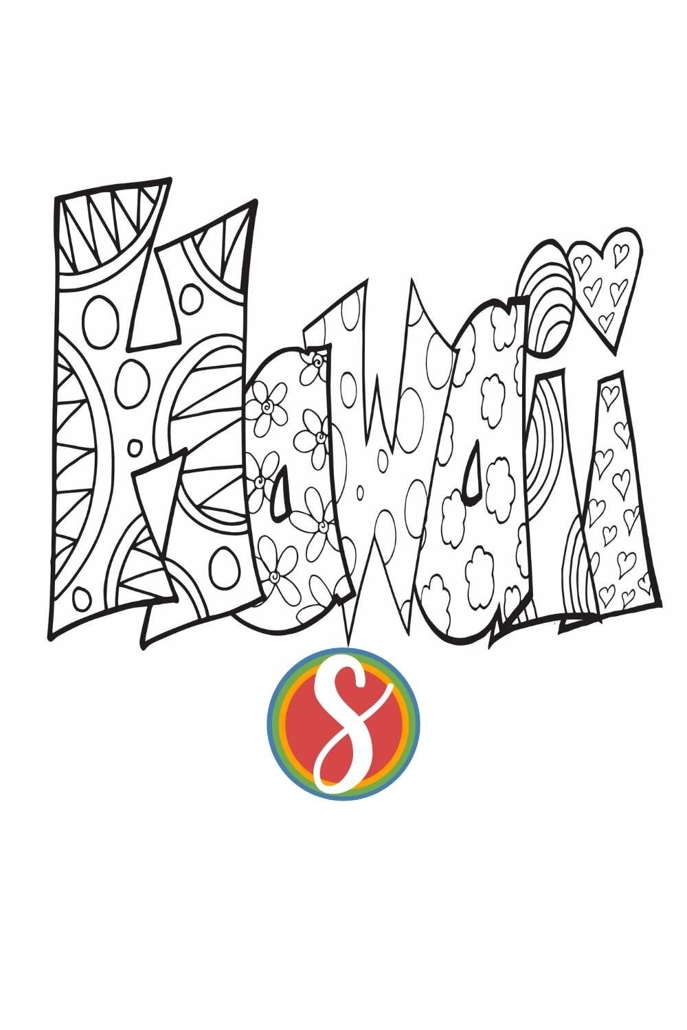 Hawaii Coloring Pages Free