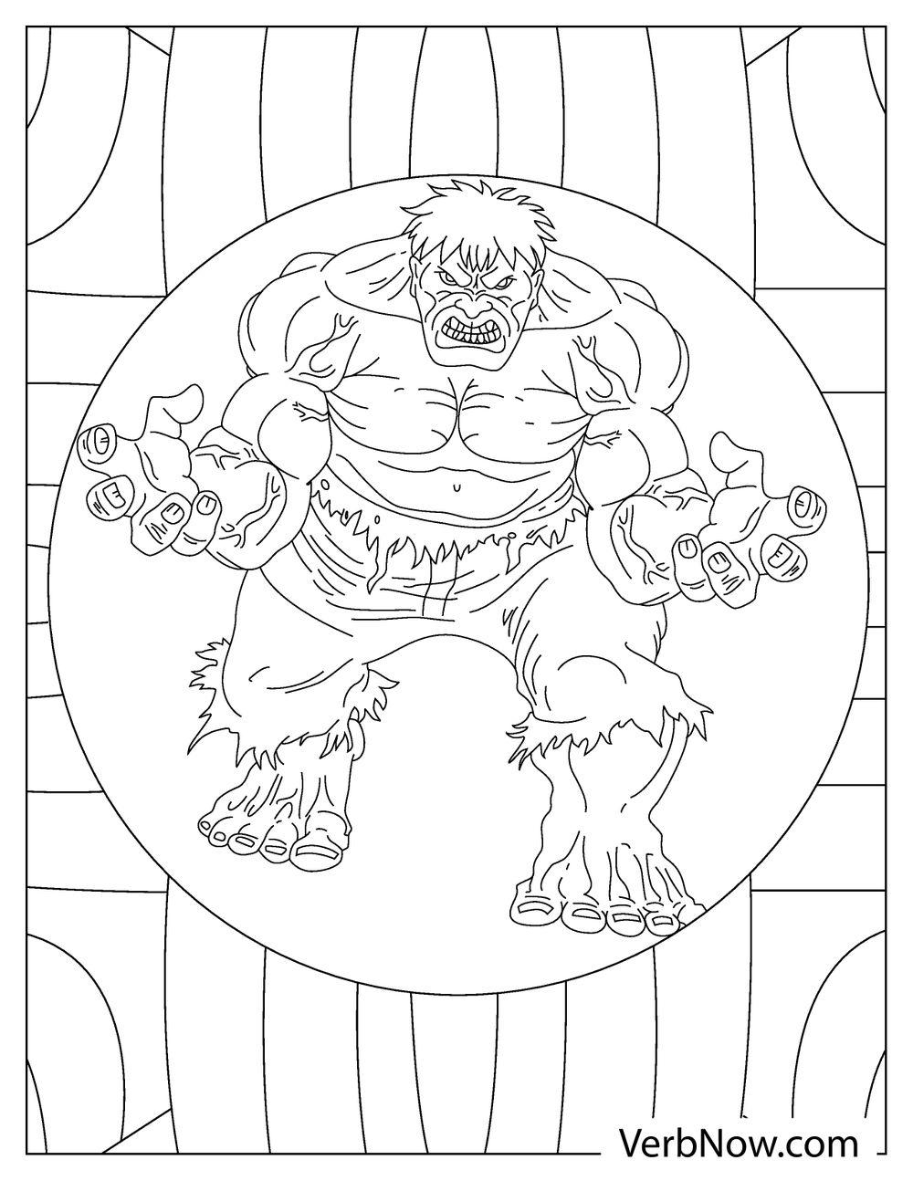 Hulk Coloring Page Printable