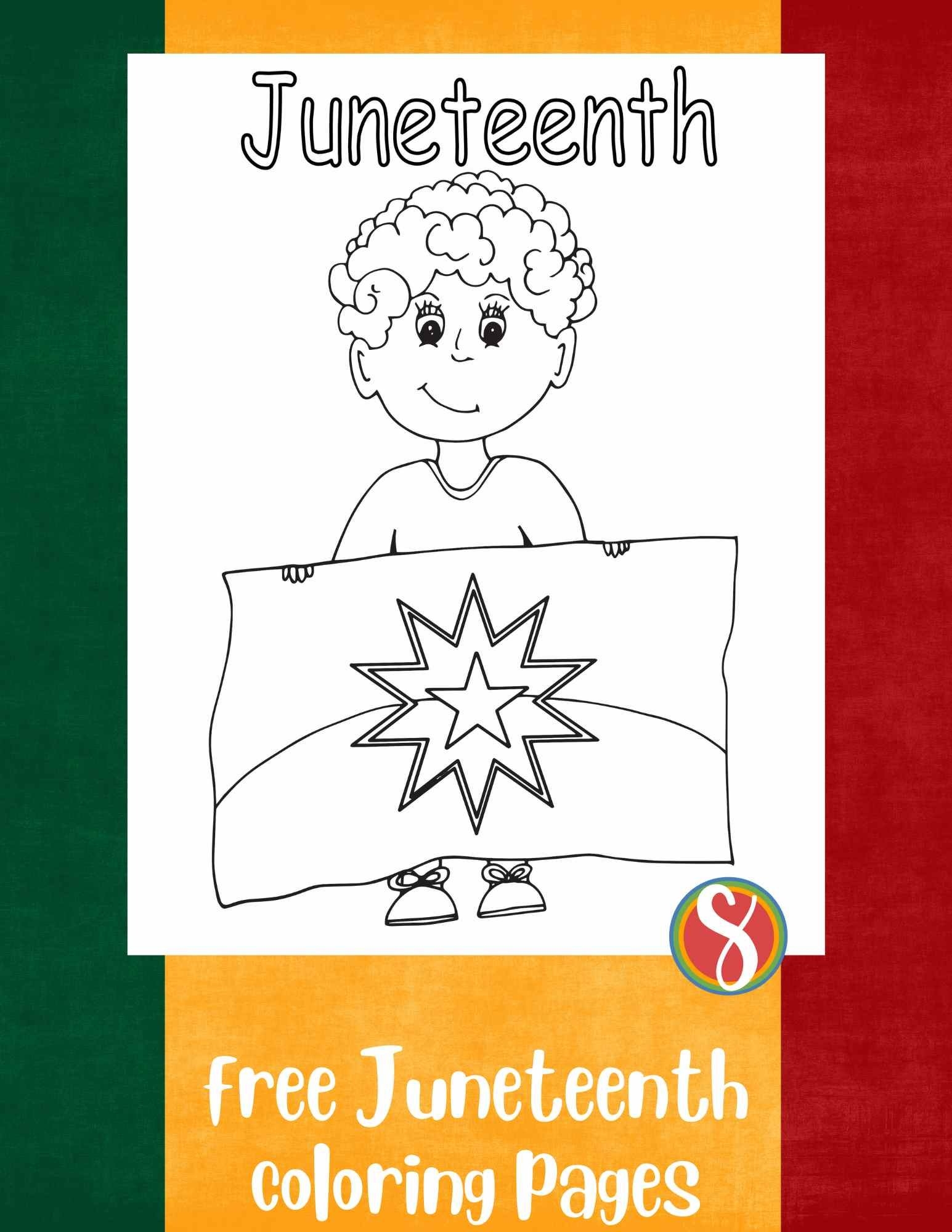 Free Juneteenth Coloring Pages Stevie Doodles