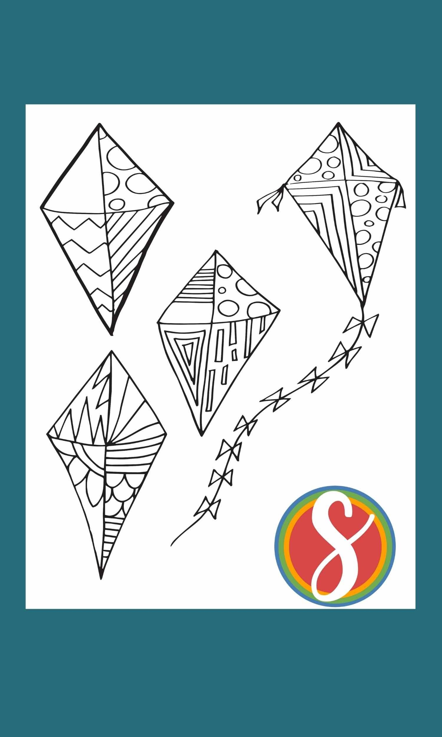 Printable Kite Coloring Page