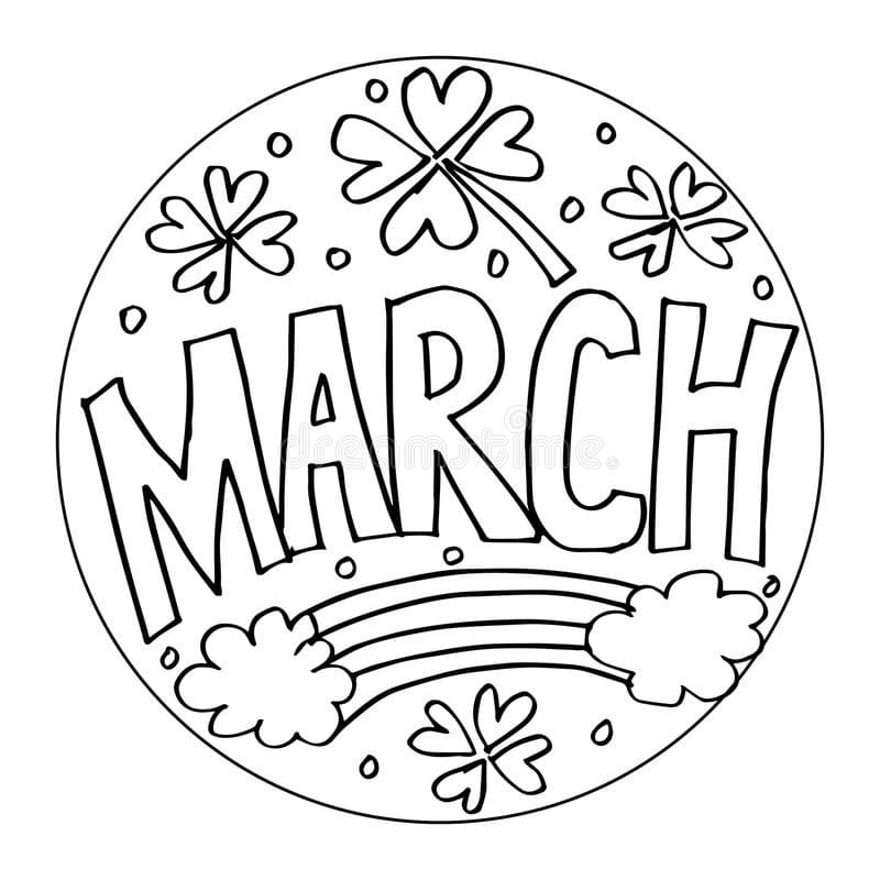 Free March Coloring Page Download Print Or Color Online For Free