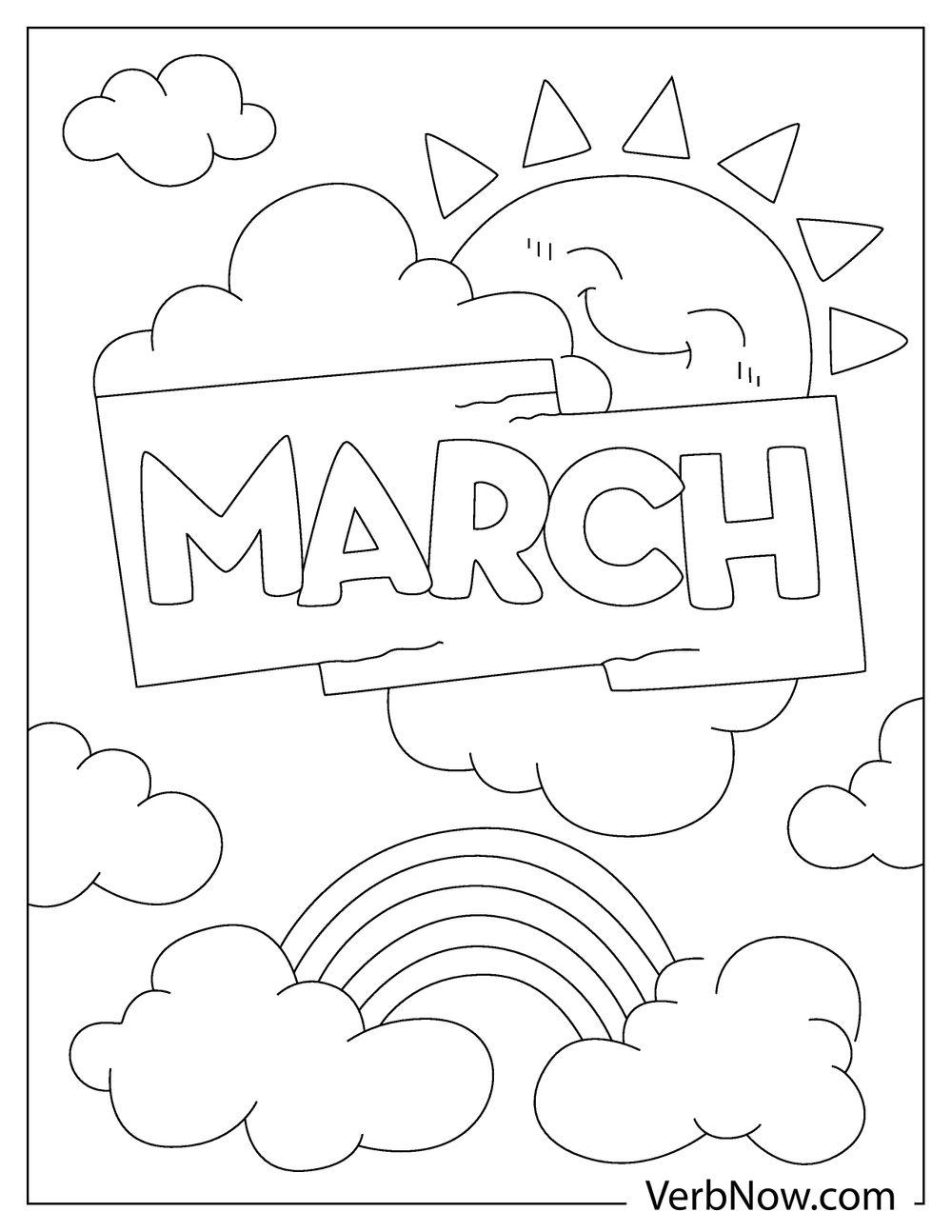 Free MARCH Coloring Pages For Download Printable PDF 
