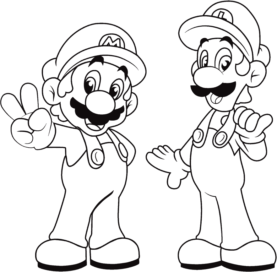 Luigi Free Coloring Pages