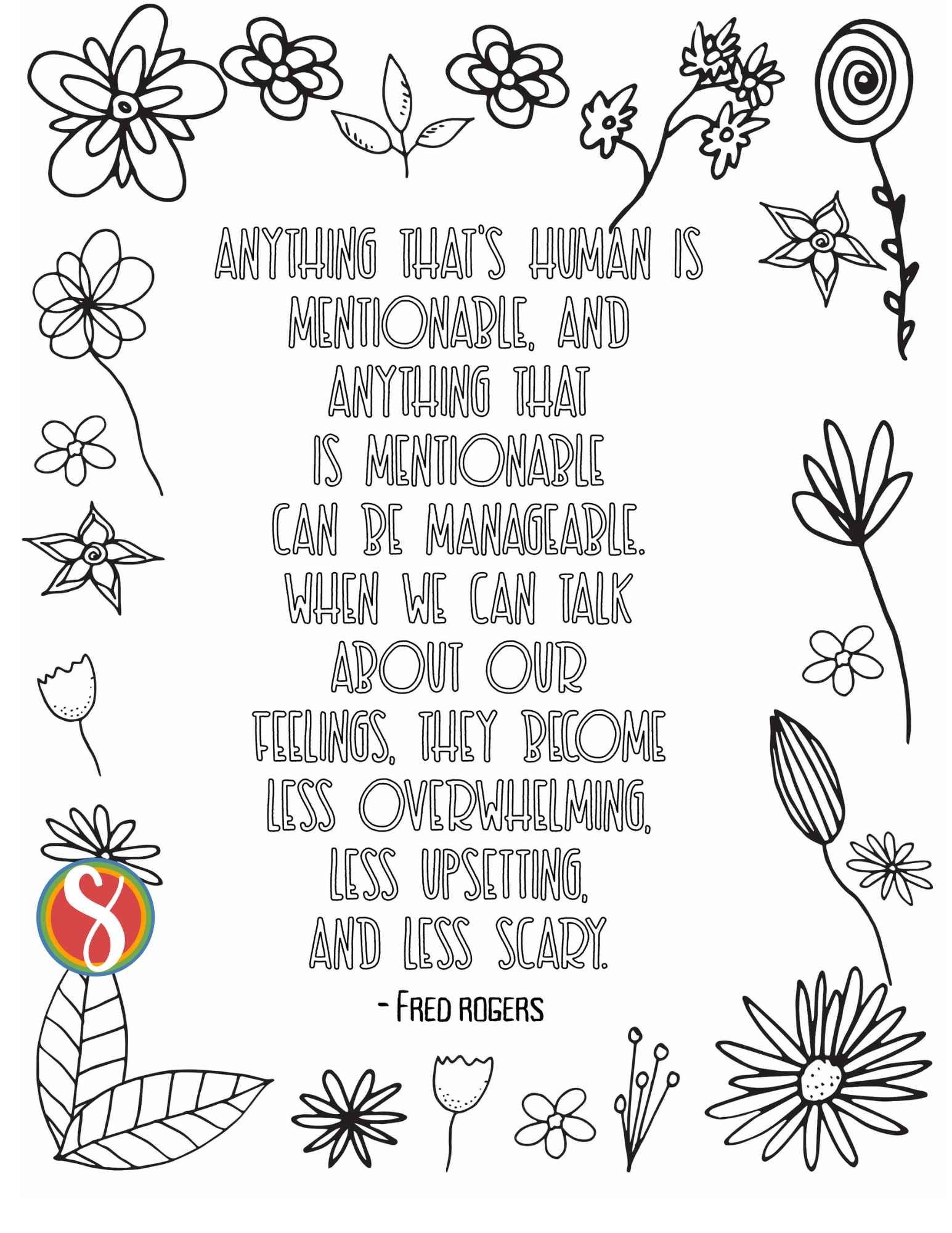 Free Mental Health Coloring Pages Stevie Doodles