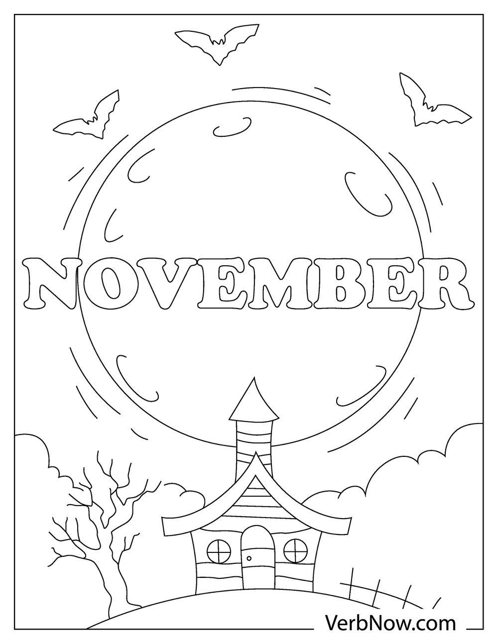 Free NOVEMBER Coloring Pages For Download Printable PDF 