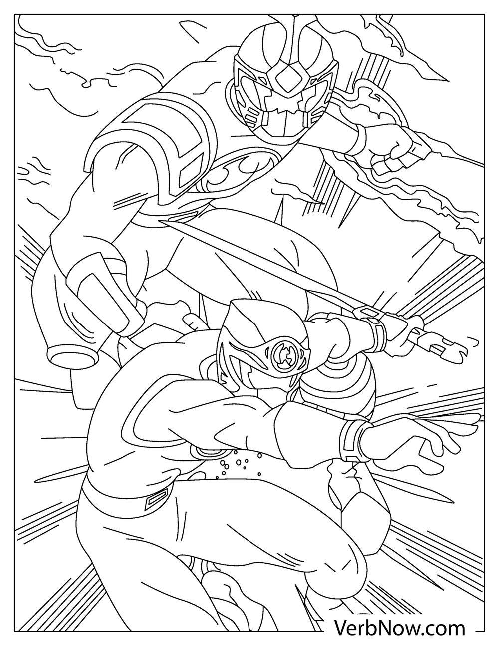 Free POWER RANGER Coloring Pages For Download Printable PDF 
