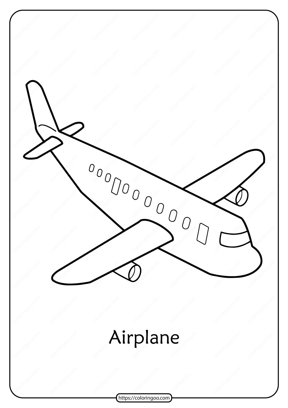 Airplane Coloring Pages Free Printable