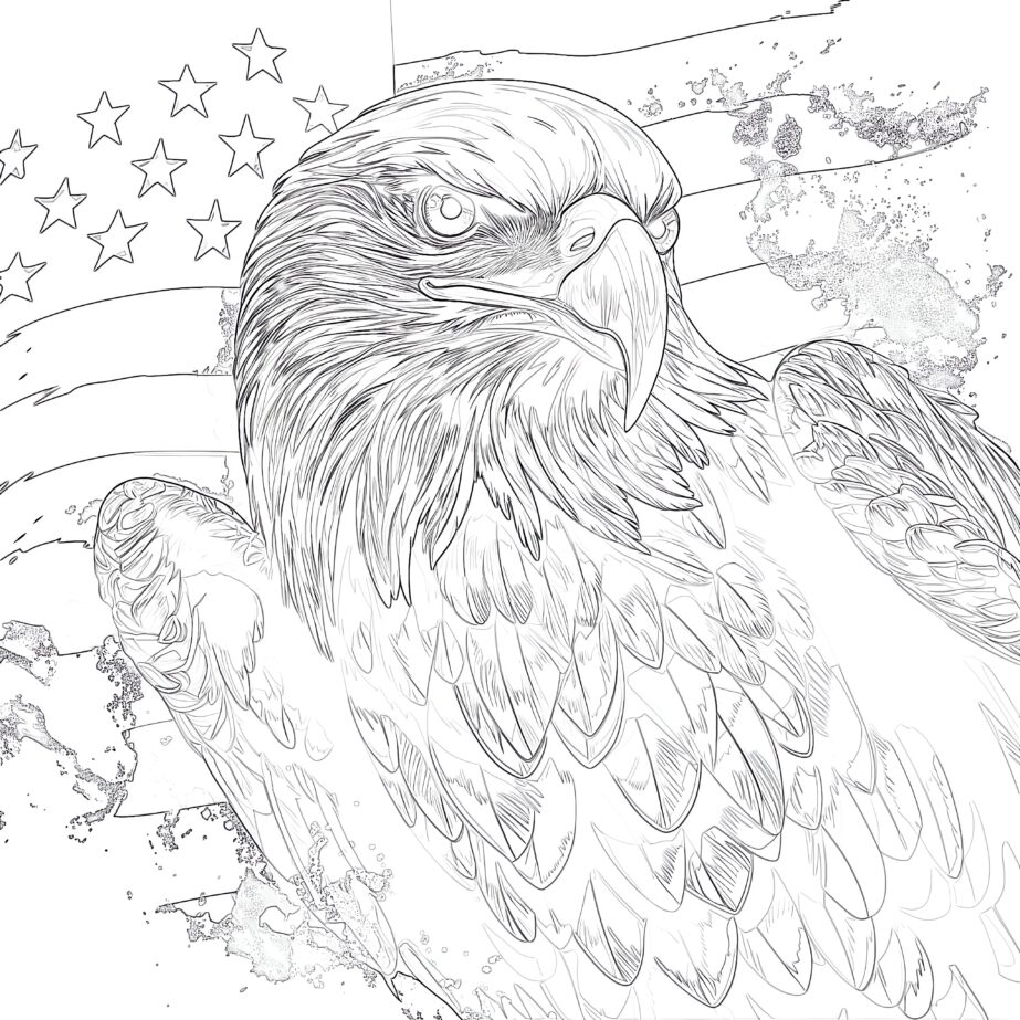 Free American Flag Coloring Page