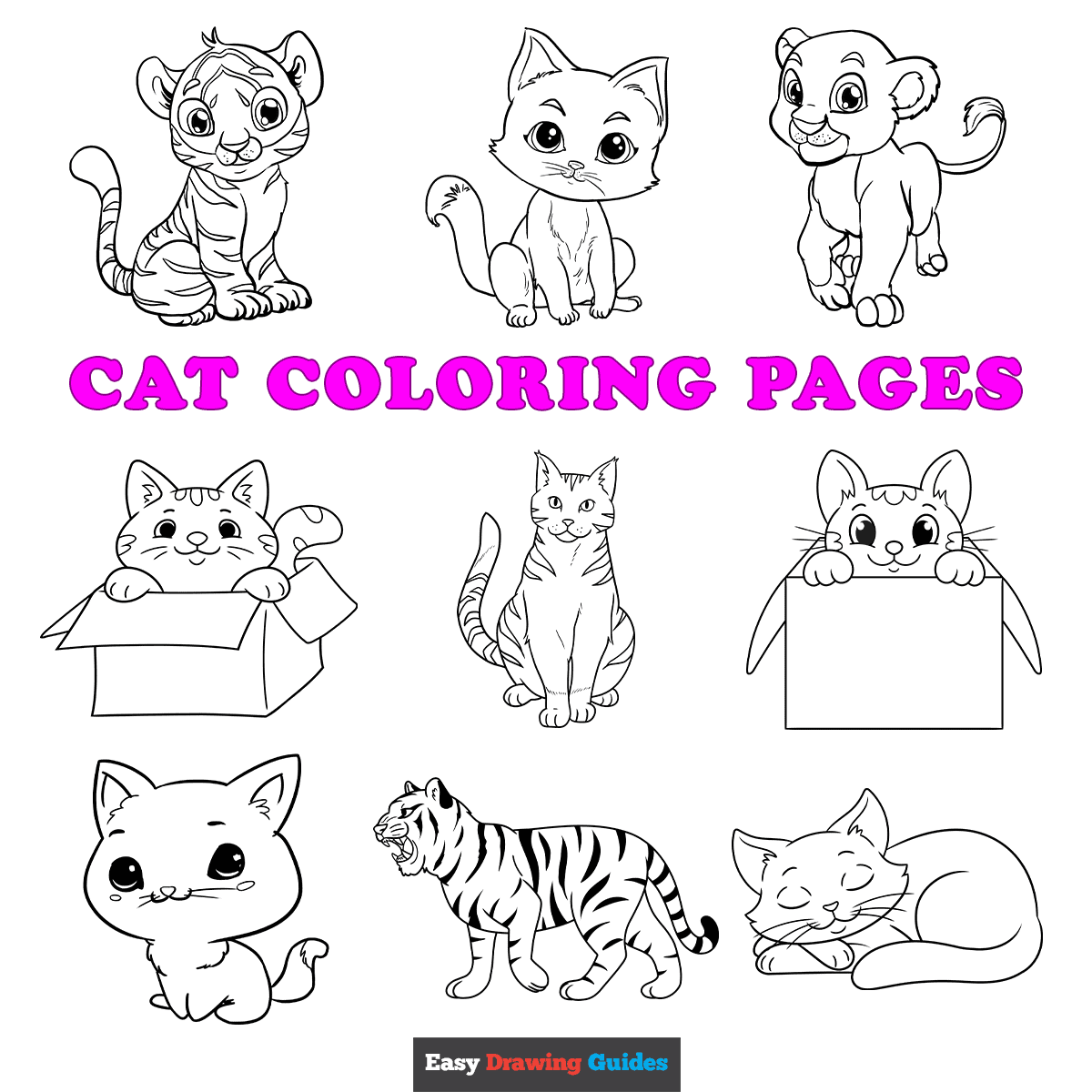 Printable Kitty Cat Coloring Pages