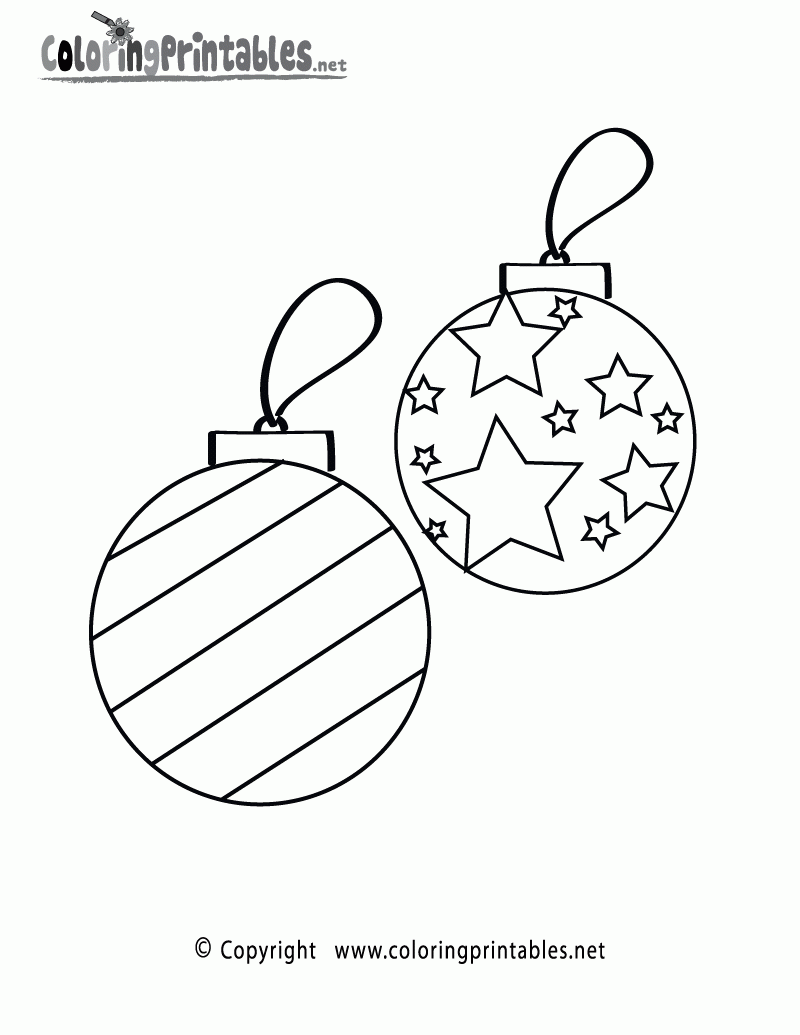 Free Printable Christmas Ornaments Coloring Pages