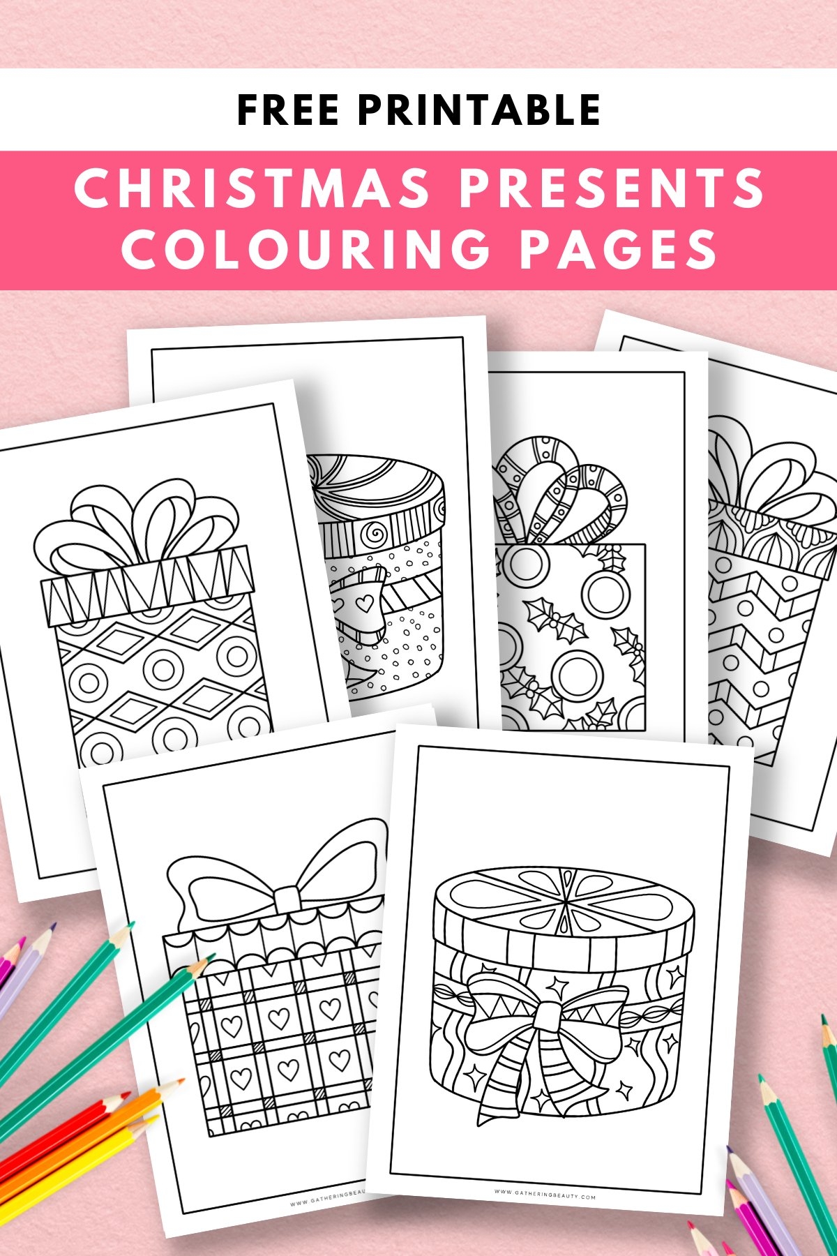 Free Printable Christmas Presents Colouring Pages Gathering Beauty