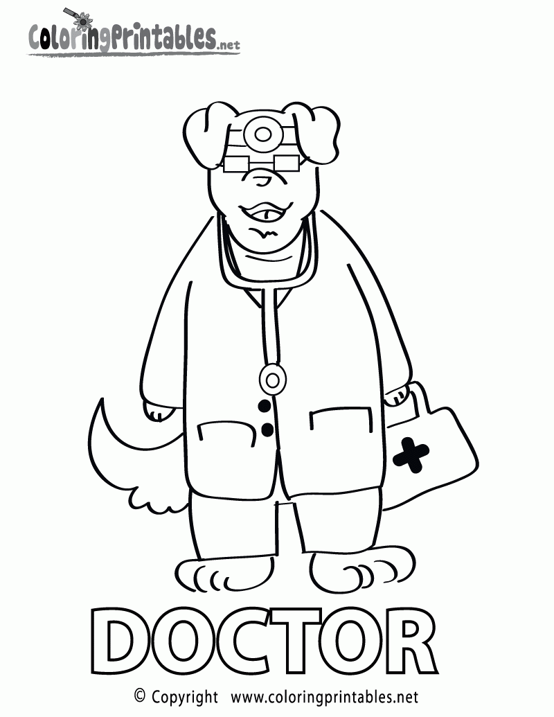 Free Printable Doctor Coloring Page
