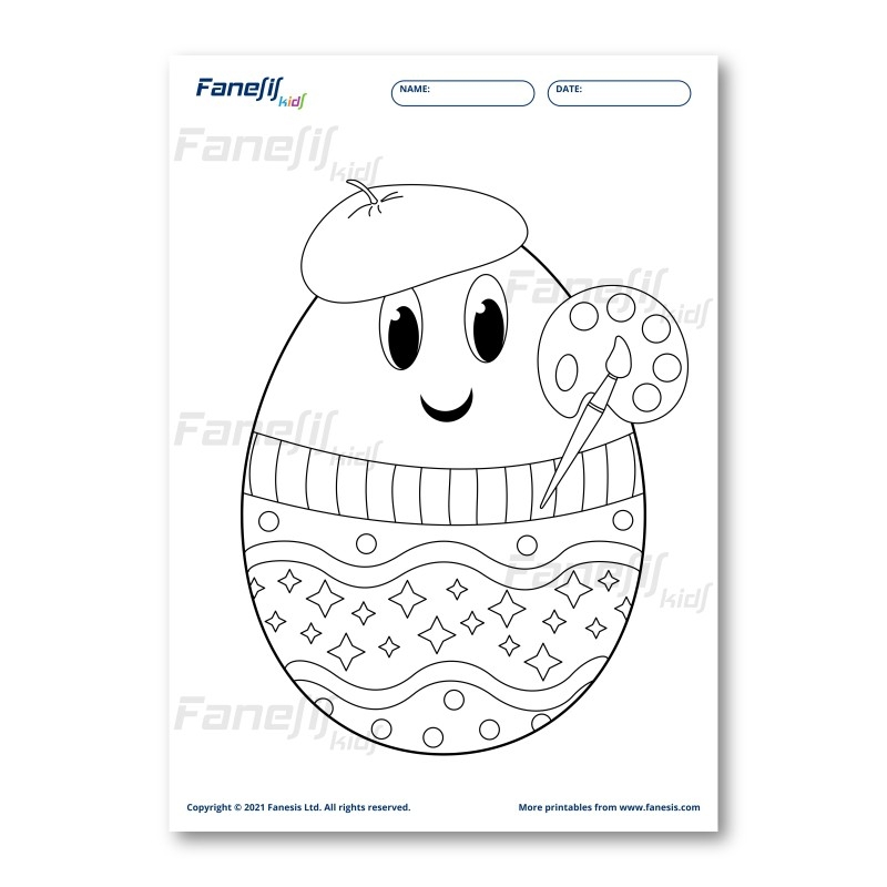 Easter Egg Coloring Page Free