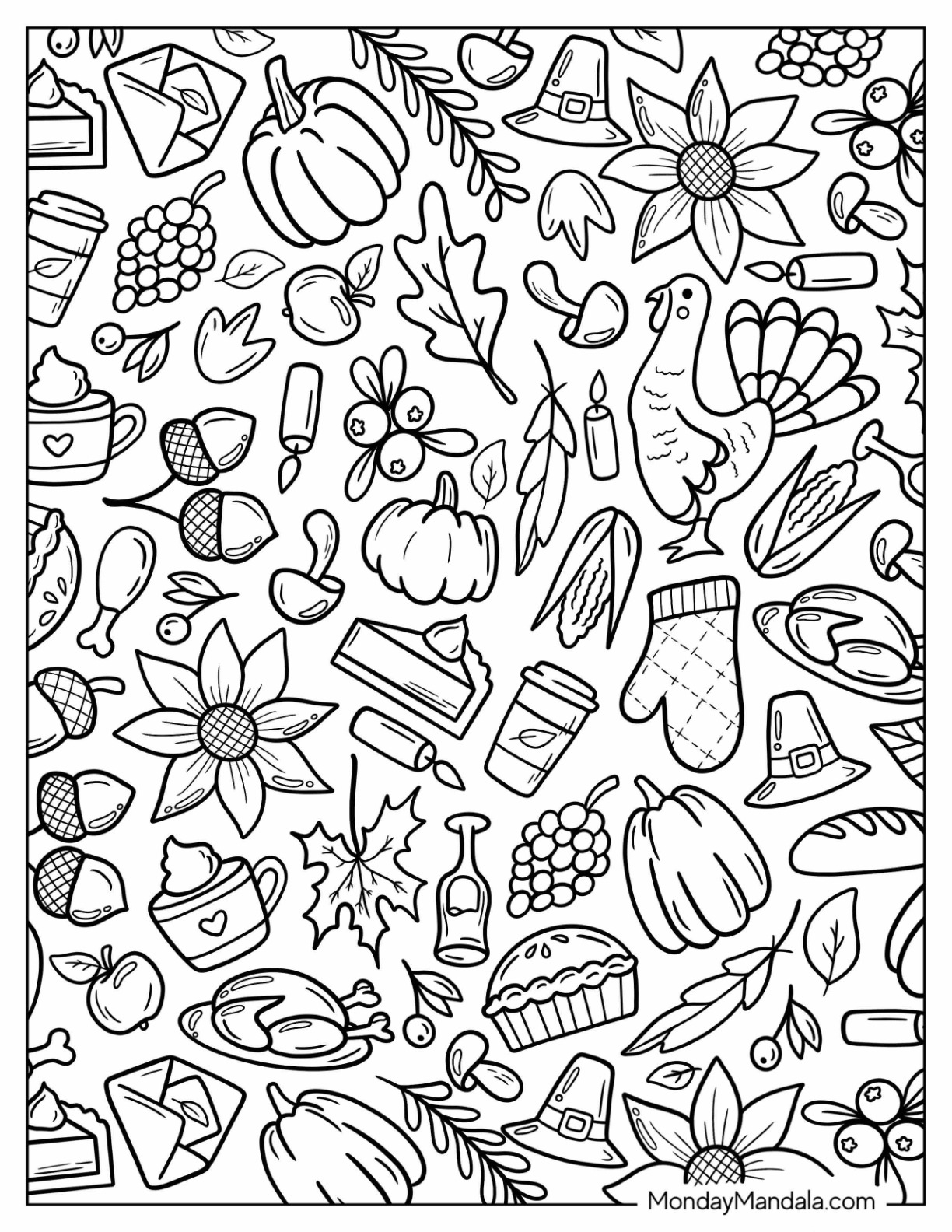 Free Printable Fall Coloring Page Pamela Groppe Art Acrylic 