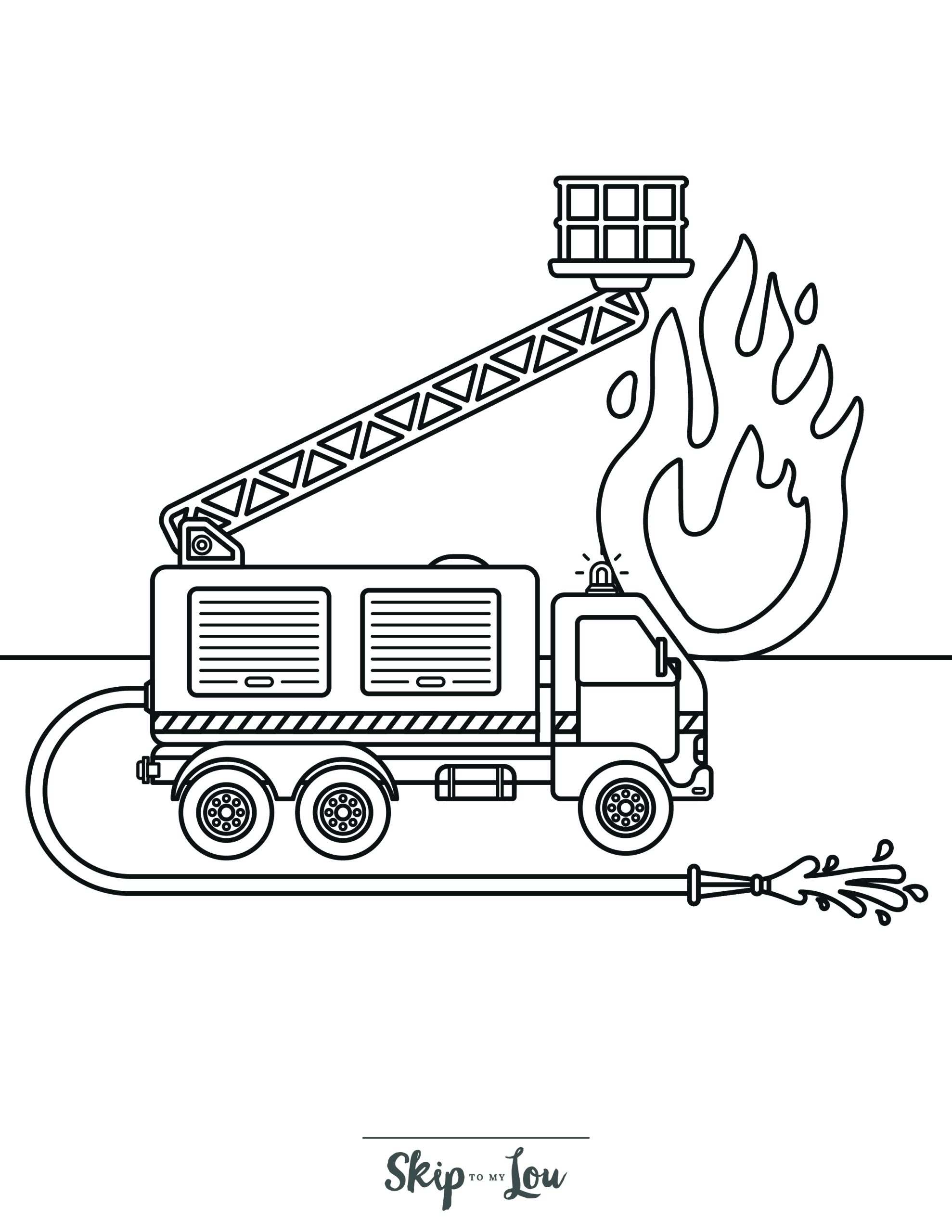 Fire Truck Free Coloring Pages